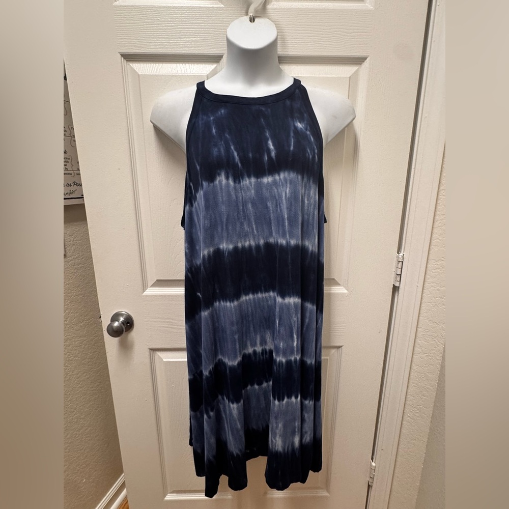 Old Navy Dark Blue Tie Dye Dress 0008